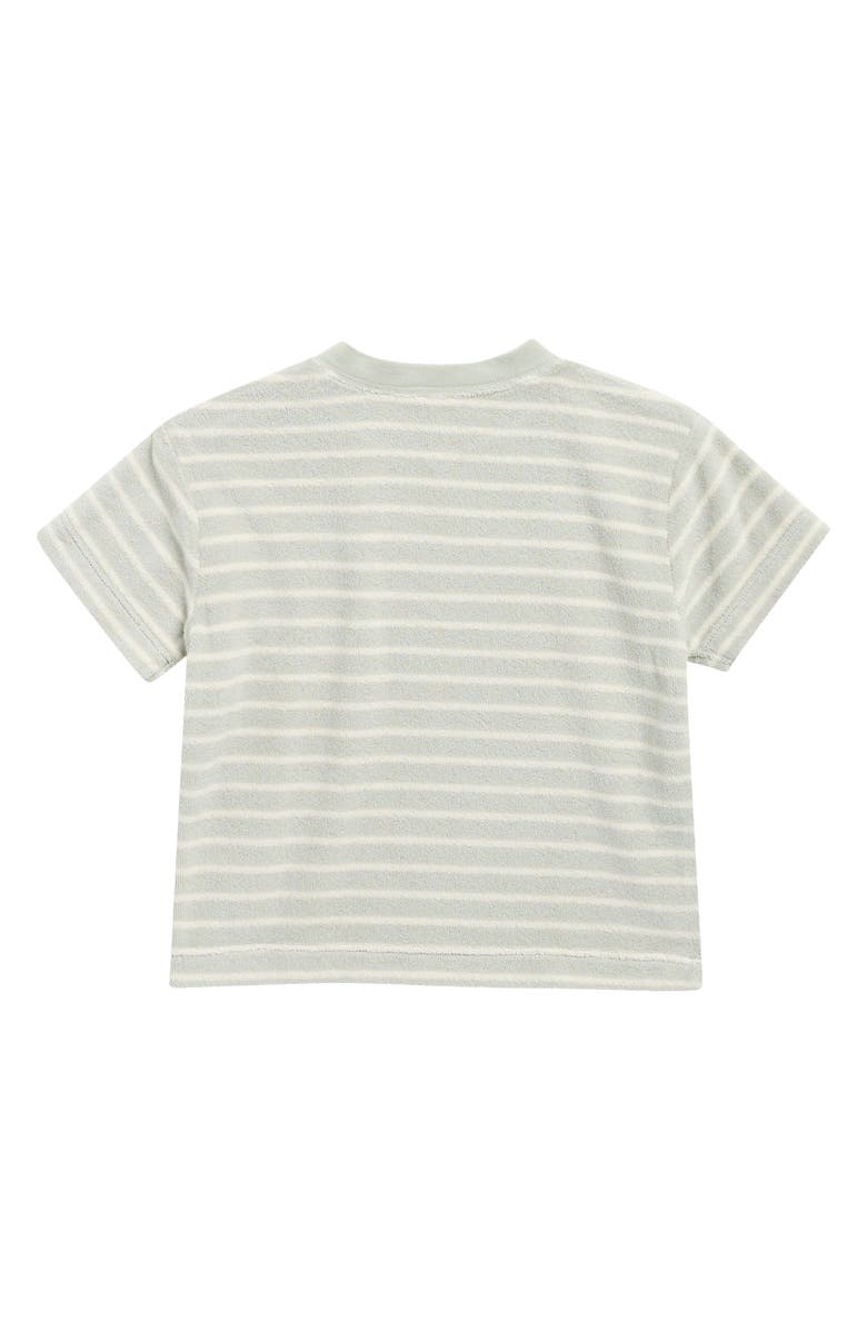 Rylee + Cru Seafoam Stripe Cotton Blend Terry T-Shirt, Alternate, color, Seafoam