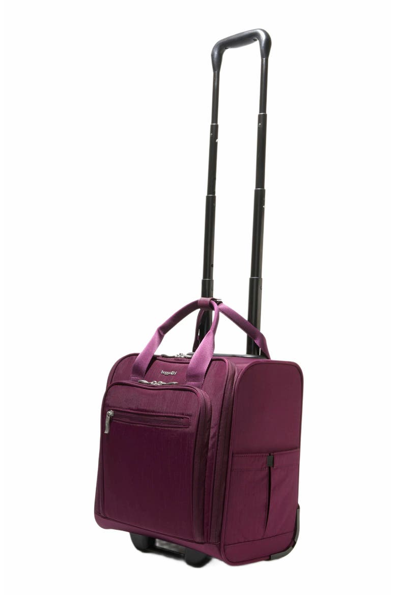 2 Wheel Underseater Carry-On Suitcase, Alternate, color, Mulberry