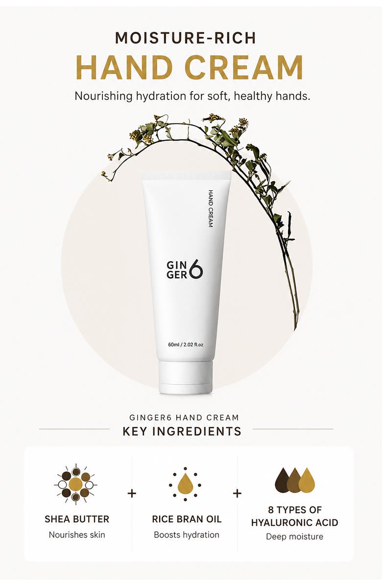 Ginger6 Hand Cream, Alternate, color, 