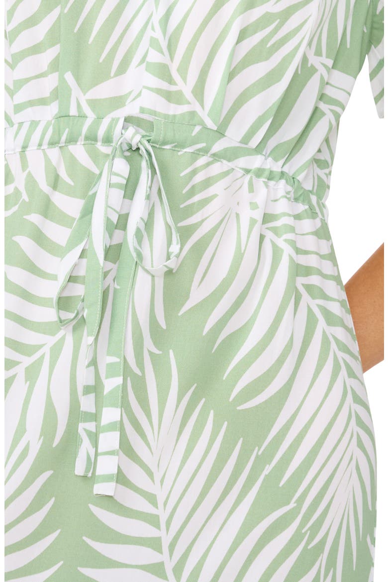 Palm Print Maxi Dress, Alternate, color, SAGE