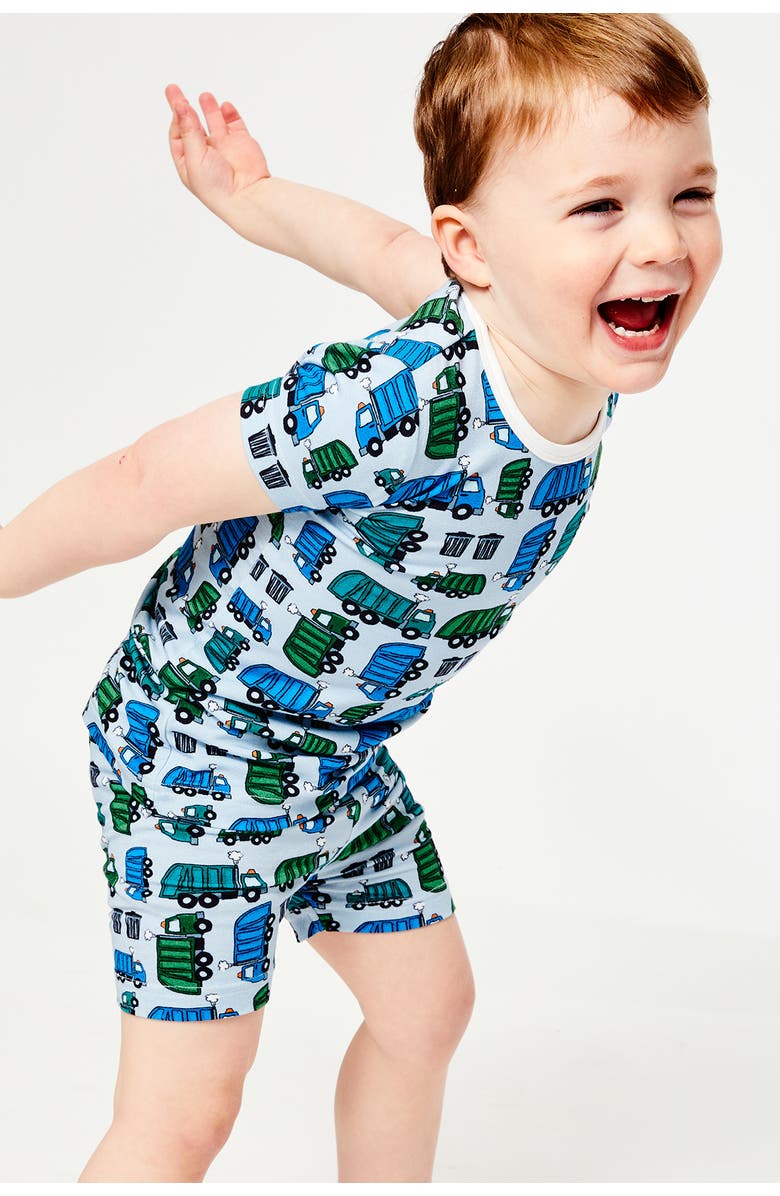 Clover Baby & Kids Shorts Pajama Set - Garbage Trucks, Alternate, color, 