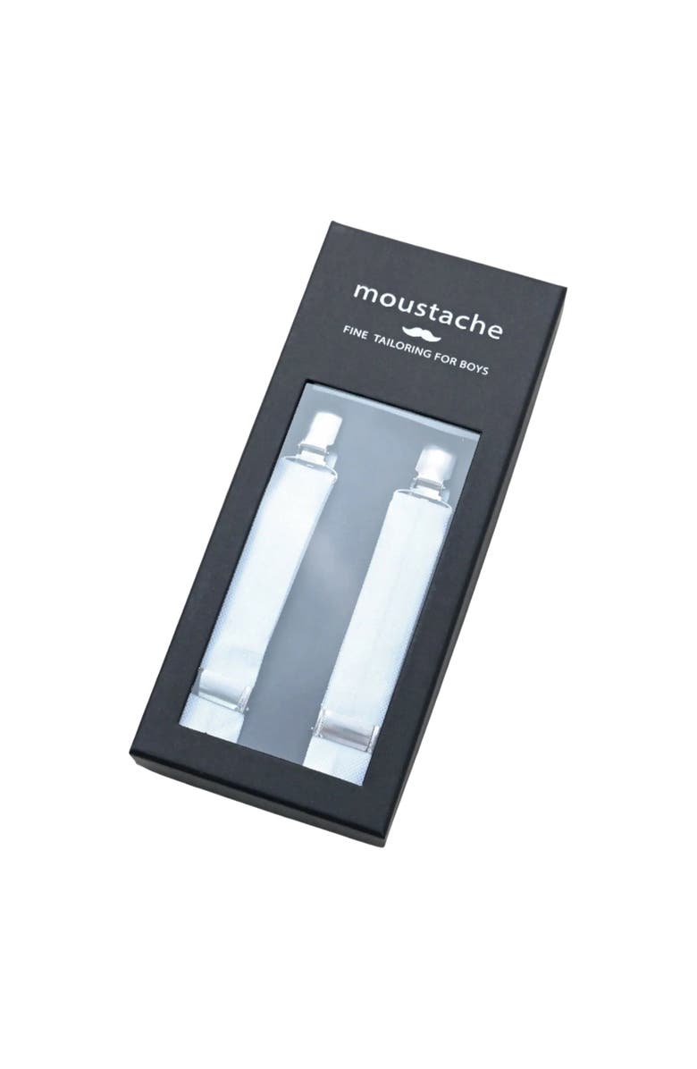 MOUSTACHE Crosshatch Suspender Set, Alternate, color, White