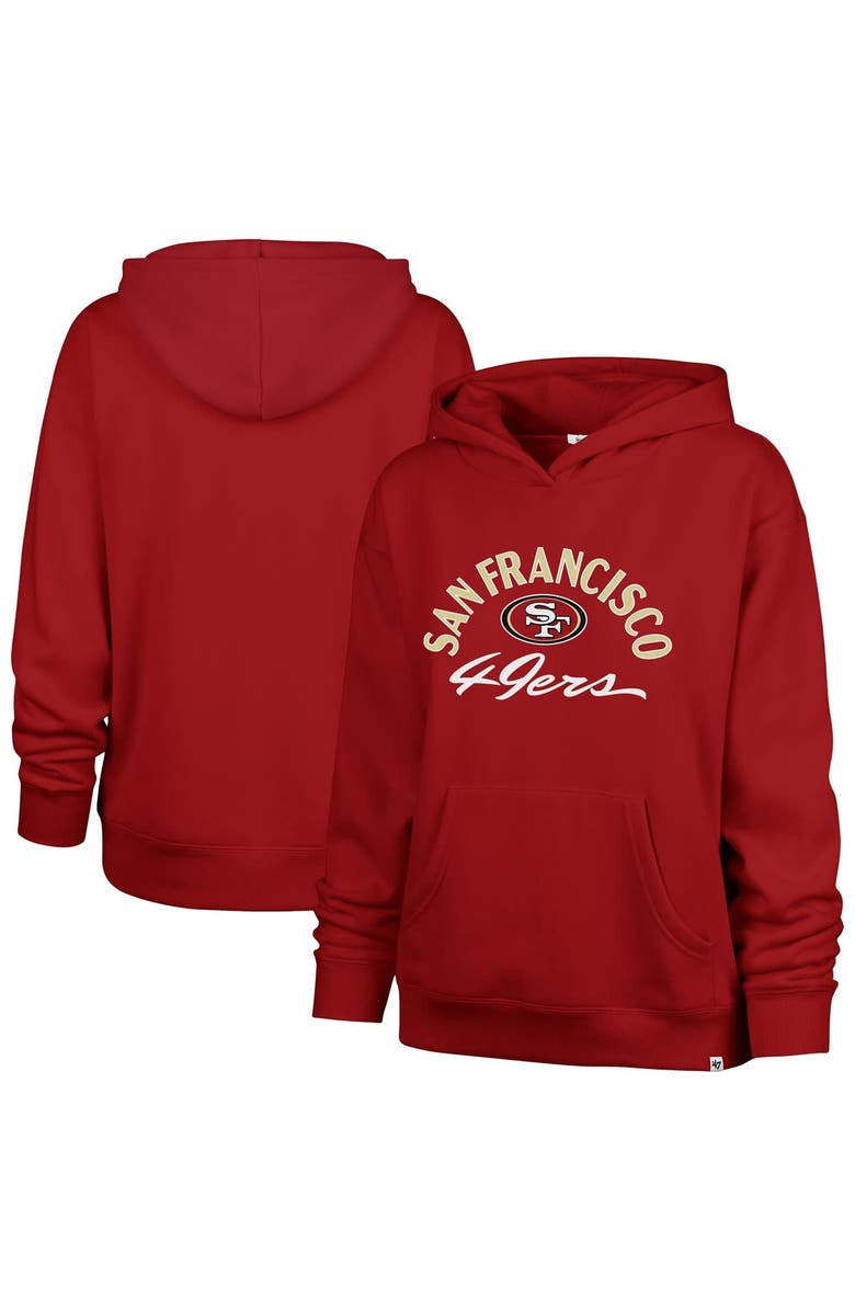 '47 Women's '47 Scarlet San Francisco 49ers Plus Size Whirlwind Naomi Hoodie, Main, color, Scarlet