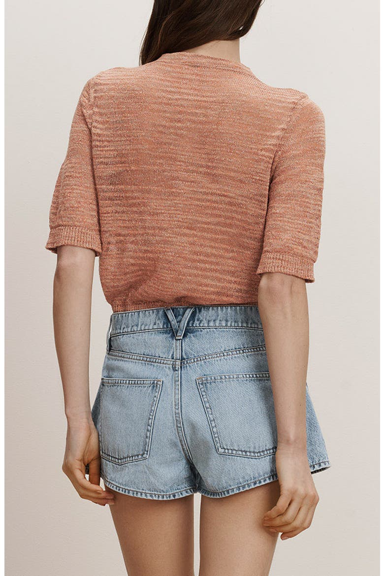 Shana Linen Blend Cardigan, Alternate, color, MUTED CLAY
