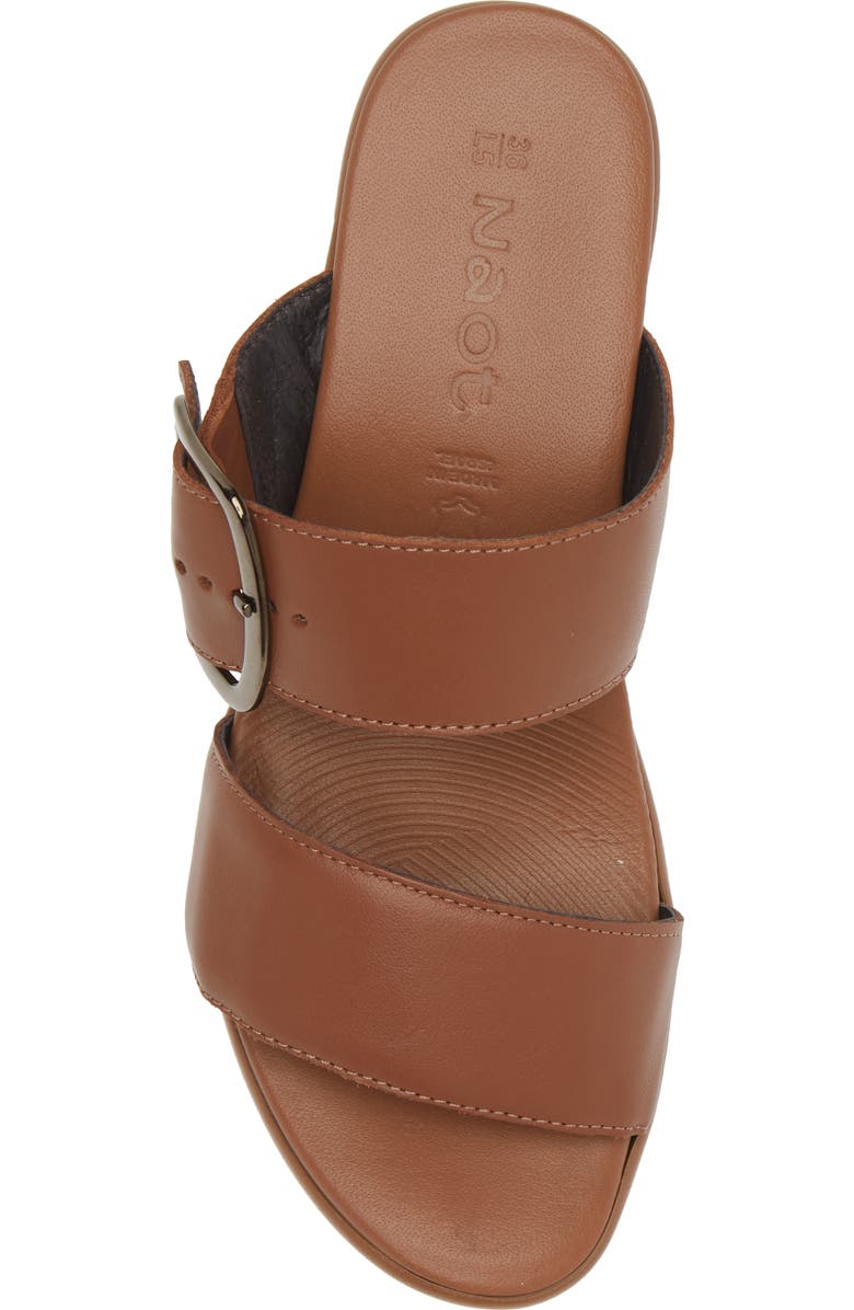 Naot Celeb Platform Slide Sandal, Alternate, color, Caramel Leather
