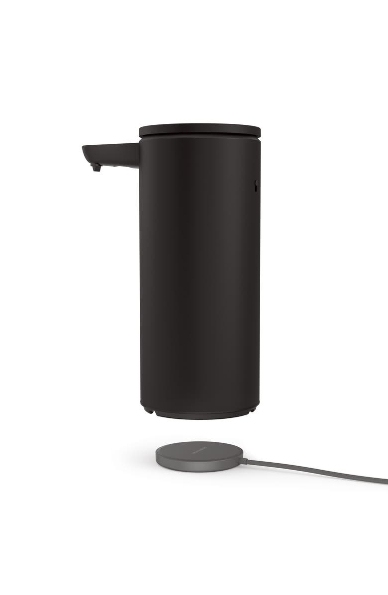 simplehuman 14 oz. liquid sensor pump with caddy, Alternate, color, Matte Black