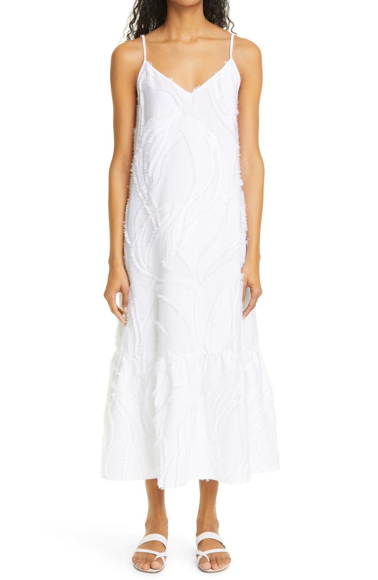 Lafayette 148 New York Josephine Fringed Jacquard Maxi Dress, Main, color,