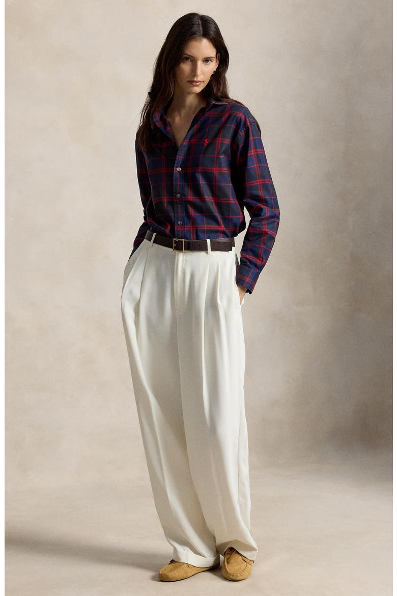 Plaid Cotton Twill Button-Up Shirt, Alternate, color, 2073 RYL R