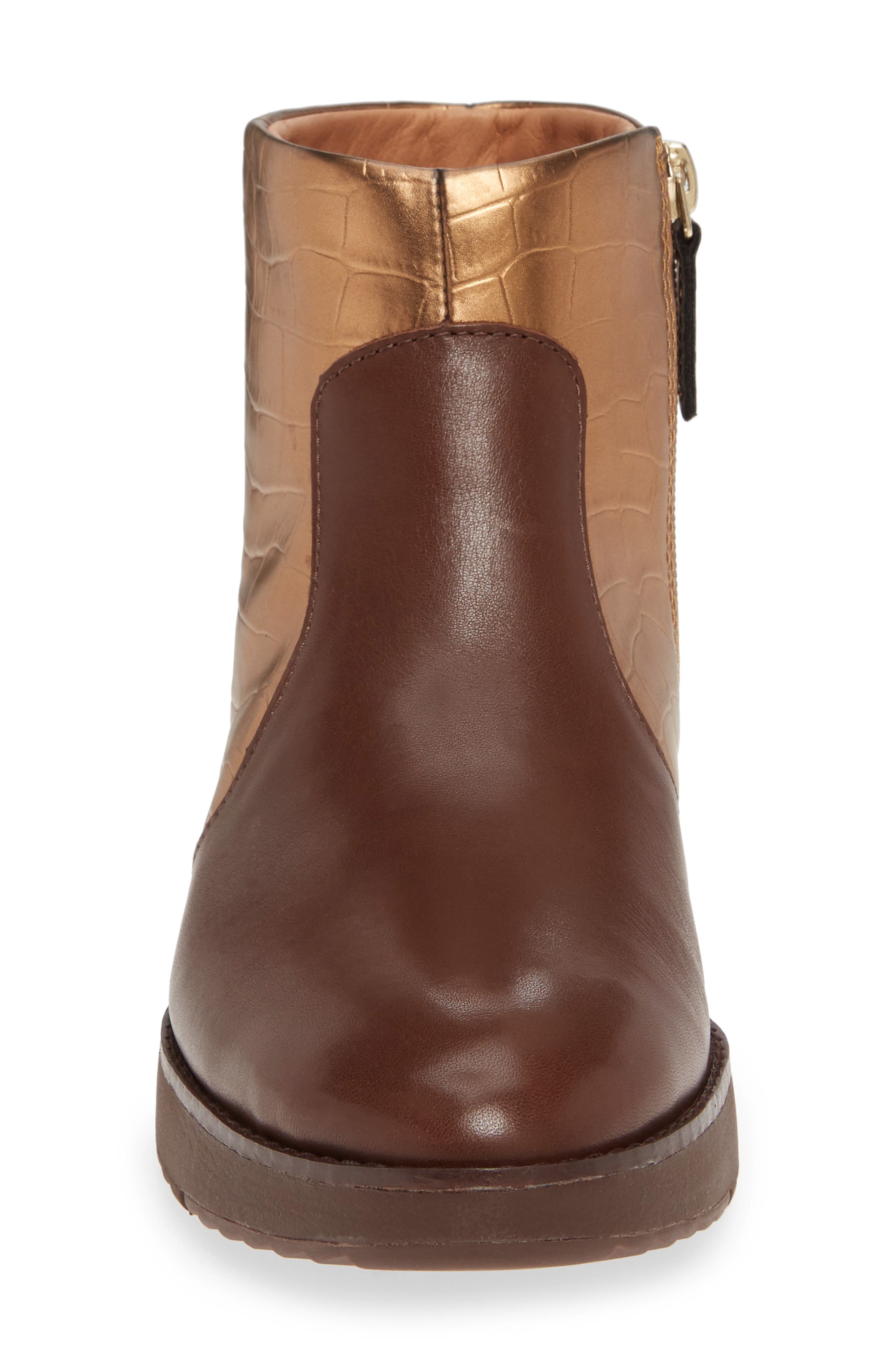 Mara Ankle Boot, Alternate, color, CHOCOLATE BROWN MIX LEATHER