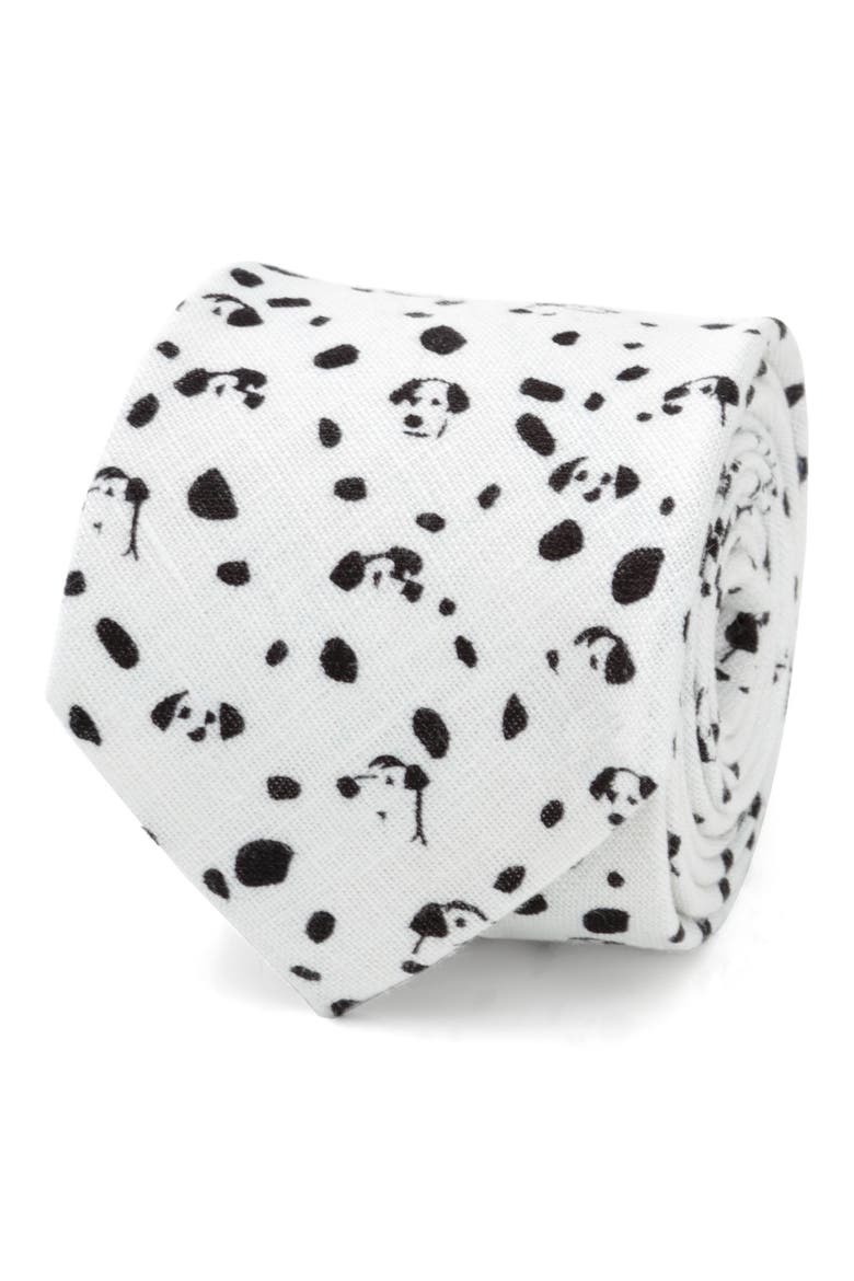 x Disney 101 Dalmatians Linen Tie, Alternate, color, WHITE