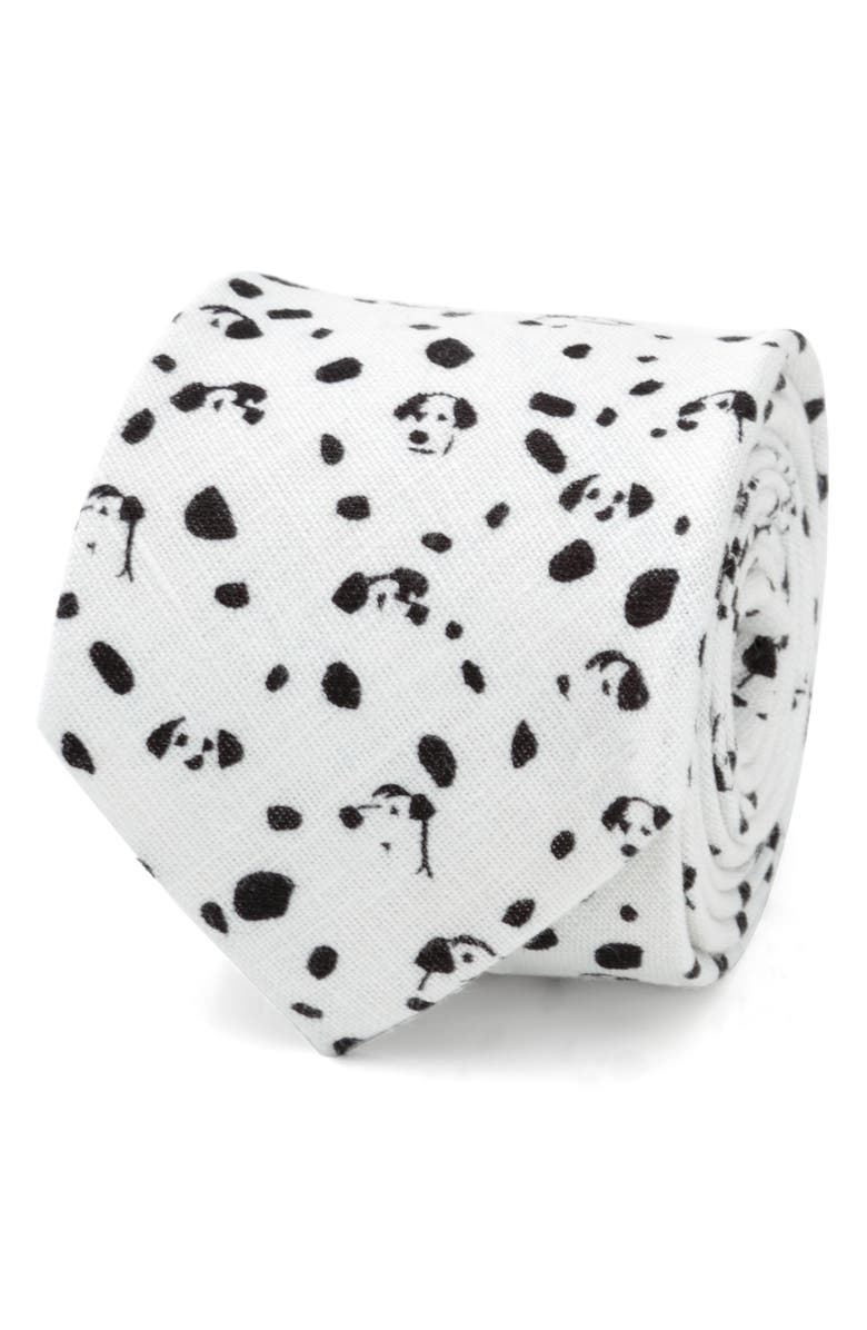 Cufflinks, Inc. x Disney 101 Dalmatians Linen Tie, Alternate, color, White