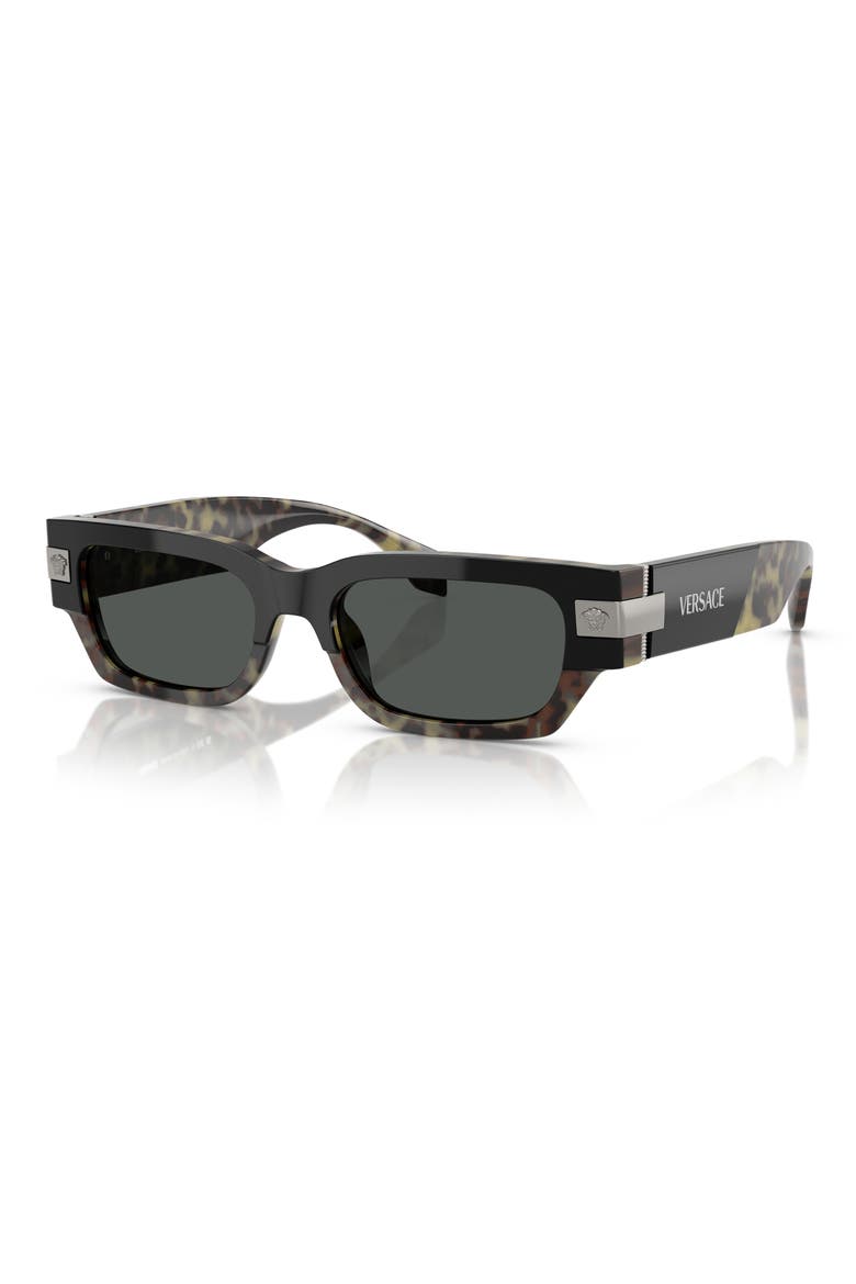 53mm Rectangular Sunglasses, Alternate, color, HAVANA