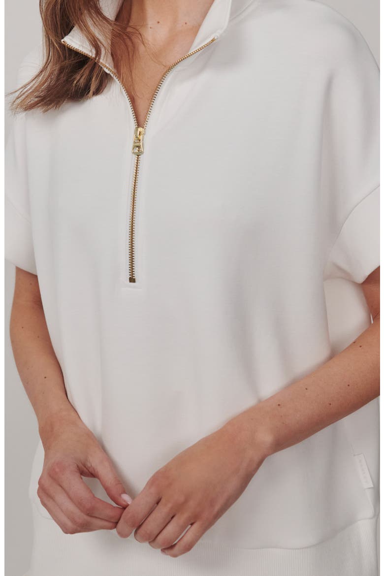 Ritchie Short Sleeve Half Zip, Alternate, color, WHITE