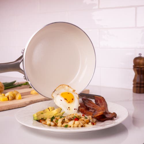 Alva Mobi Ceramic Nonstick Cookware Set In Brown