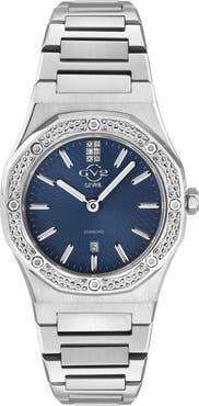 GV2 Palmanova Diamond Bracelet Watch, 44mm