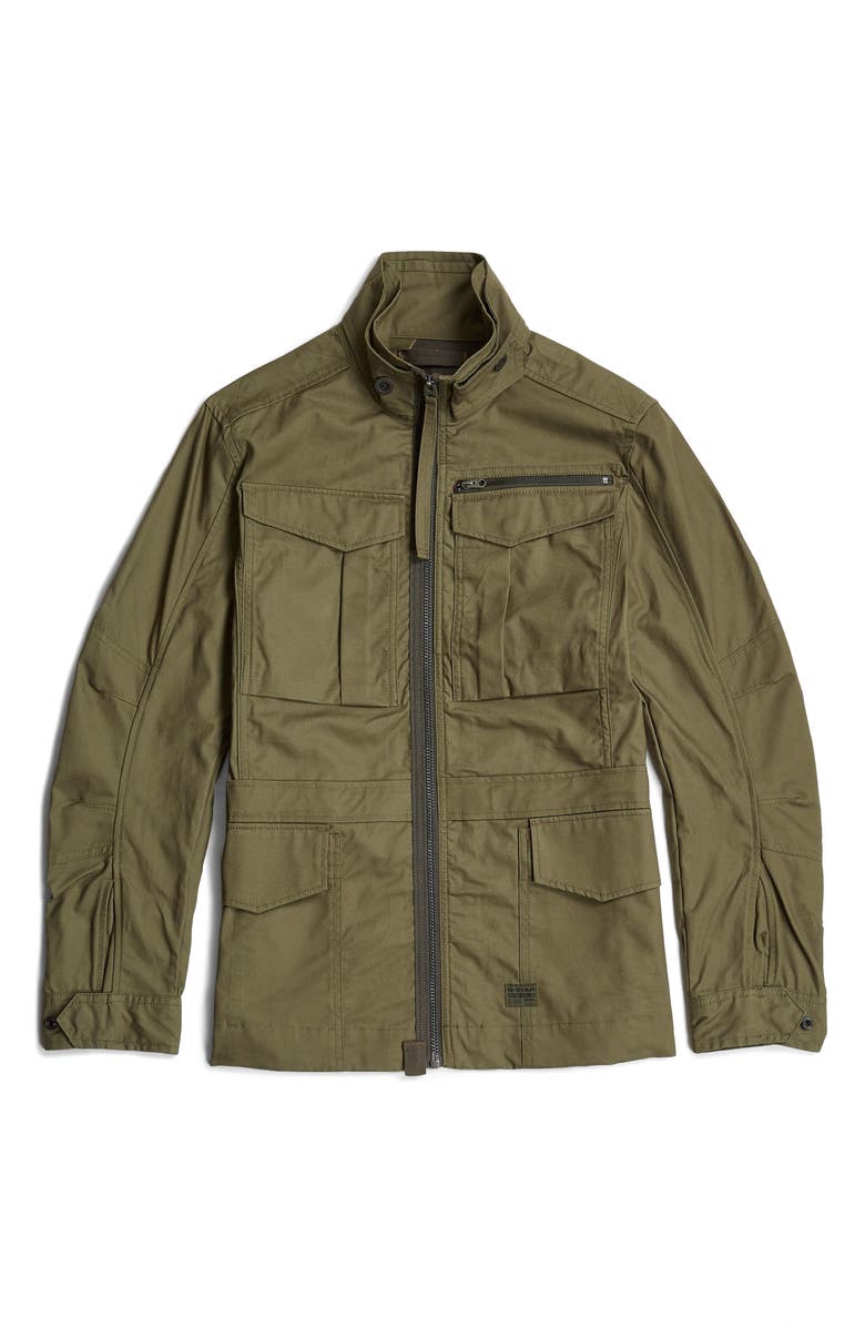 G-STAR Rovic Slim Fit Water Repellent Field Jacket, Alternate, color, Shadow Olive