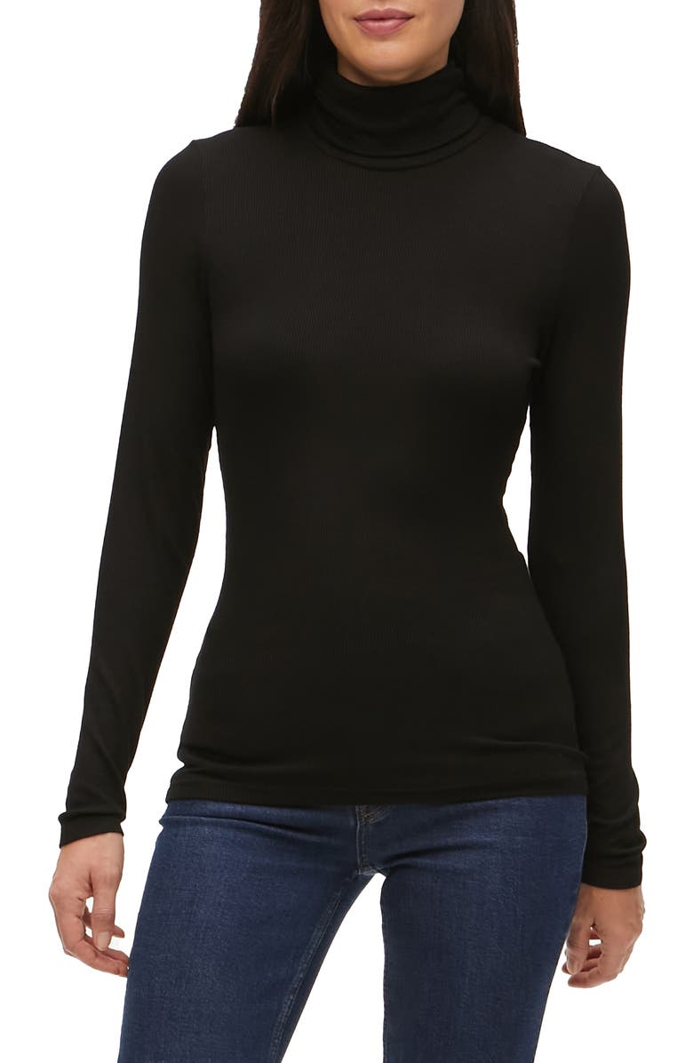 Michael Stars Gail Ribbed Turtleneck Top, Main, color, 