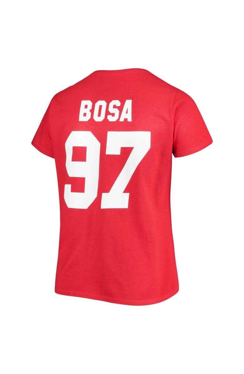 FANATICS Women's Nick Bosa Scarlet San Francisco 49ers Plus Size Fair Catch Name & Number V-Neck T-Shirt, Alternate, color, 