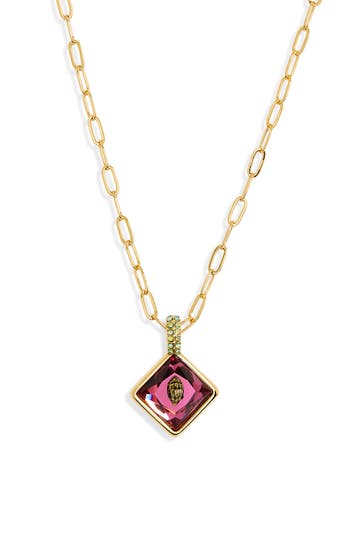 KURT GEIGER KURT GEIGER LONDON EAGLE HEAD CRYSTAL PENDANT NECKLACE