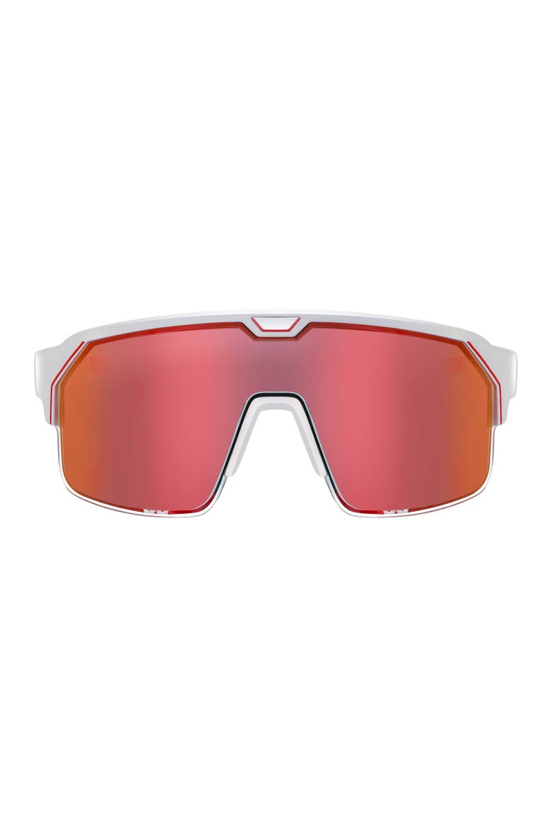 Music Shield Slider HVL Sunglasses, Main, color, Fire Lenses / White