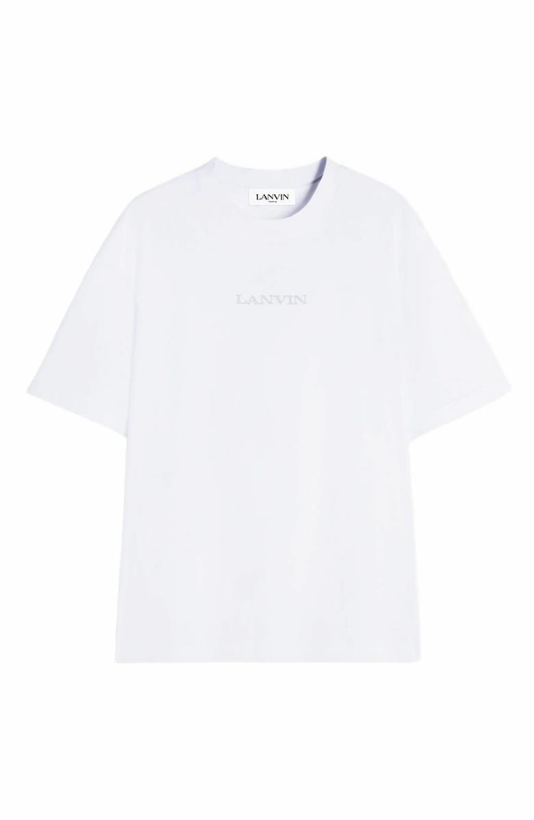 Lanvin Embroidered T-Shirt, Alternate, color, Optic White