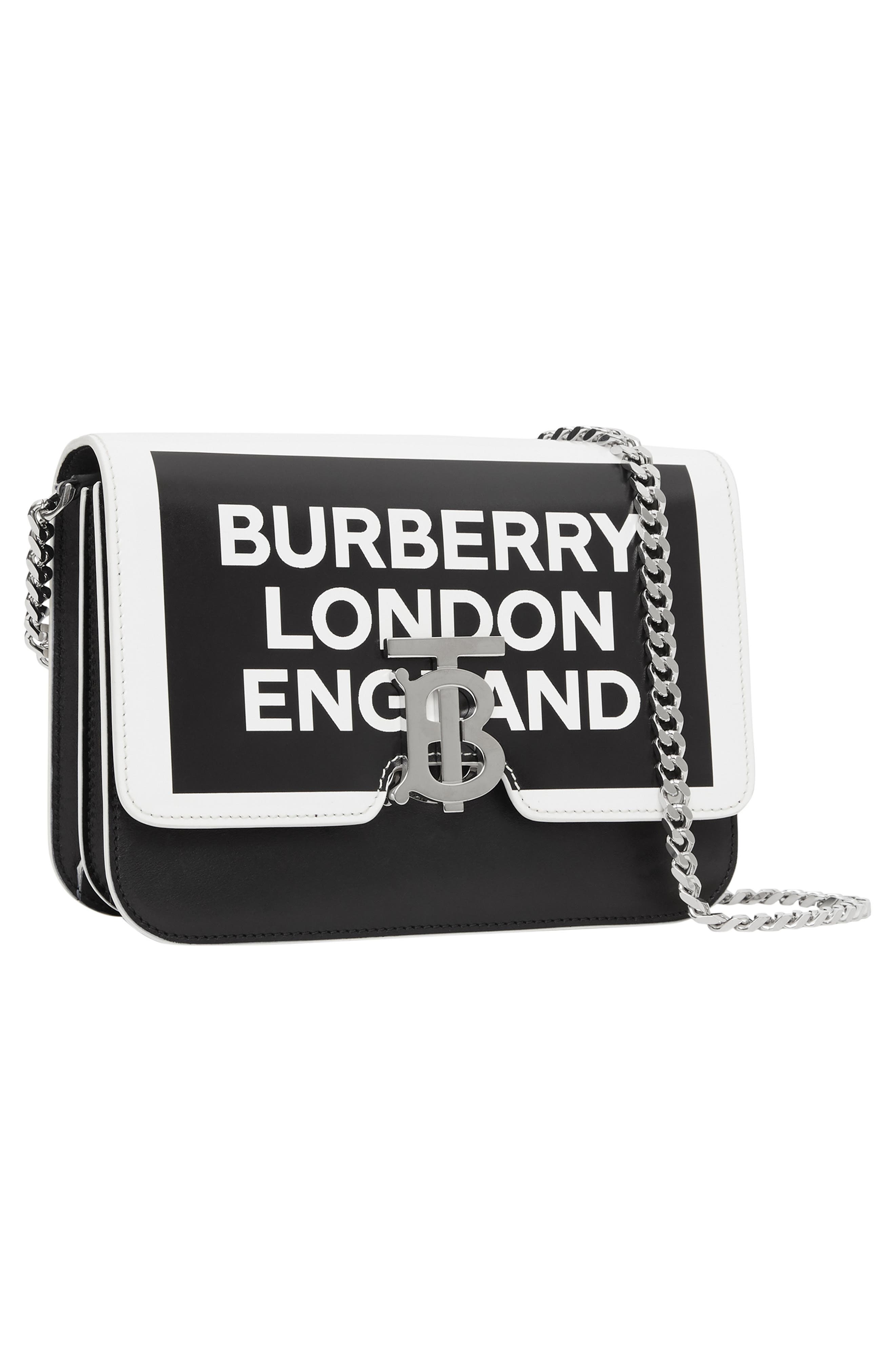 Burberry Small Painted Edge Logo TB Crossbody Bag, Alternate, color, 
