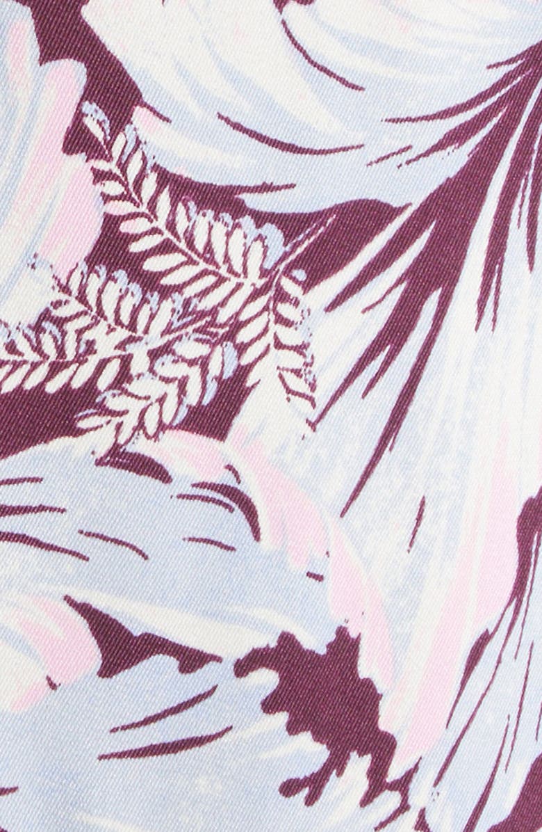 Cinq à Sept Floral Print Ruffle Dress, Alternate, color, Deep Plum Multi