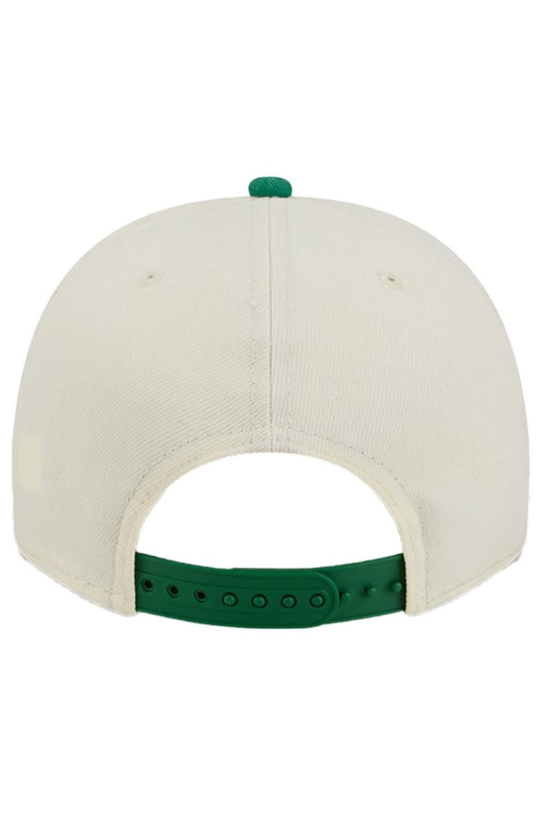 New Era Men's New Era  Cream Boston Celtics Illustrated Mascot 2-Toned Pre-Curved A-Frame 9FIFTY Adjustable Hat, Alternate, color, Cream