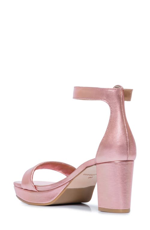 Bernardo Footwear Carla Square Toed Ankle Strap Sandal In Pink