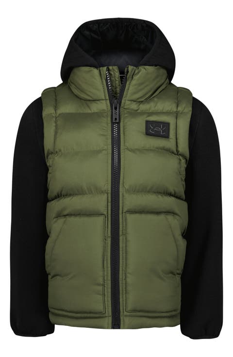 Kids' Water Repellent Mixed Media Jacket