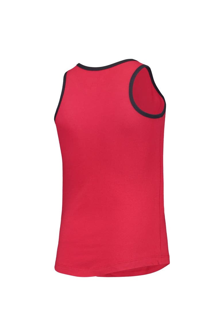 Girls Youth New Era Red Washington Nationals Henley Tank Top, Alternate, color, Red