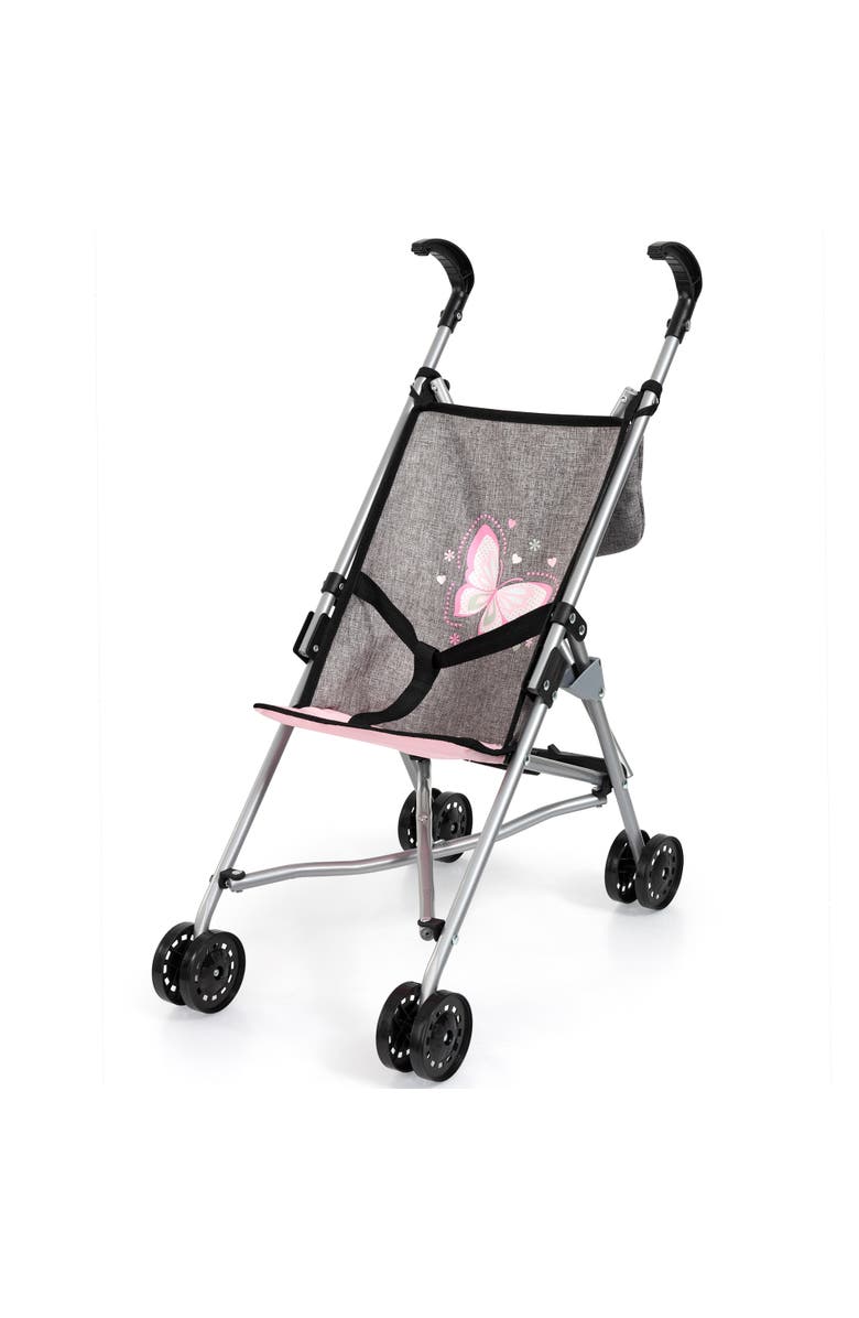 Bayer Design Doll Buggy, Umbrella Push Stroller, Storage, Accessory For Dolls Up To 18 Inches, Toddler 18mo+, Main, color, Multicolored