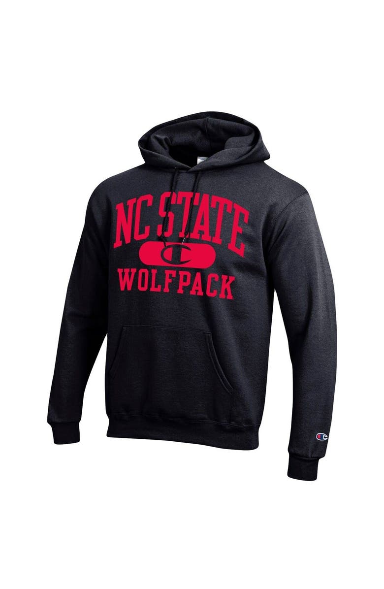 Champion Men's Champion Black NC State Wolfpack Arch Pill Pullover Hoodie, Alternate, color, Black