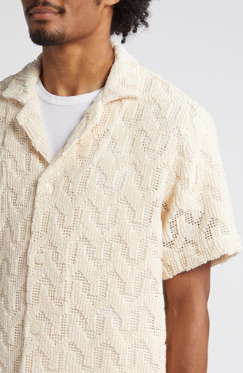 OAS Atlas Crochet Camp Shirt, Alternate, color, 