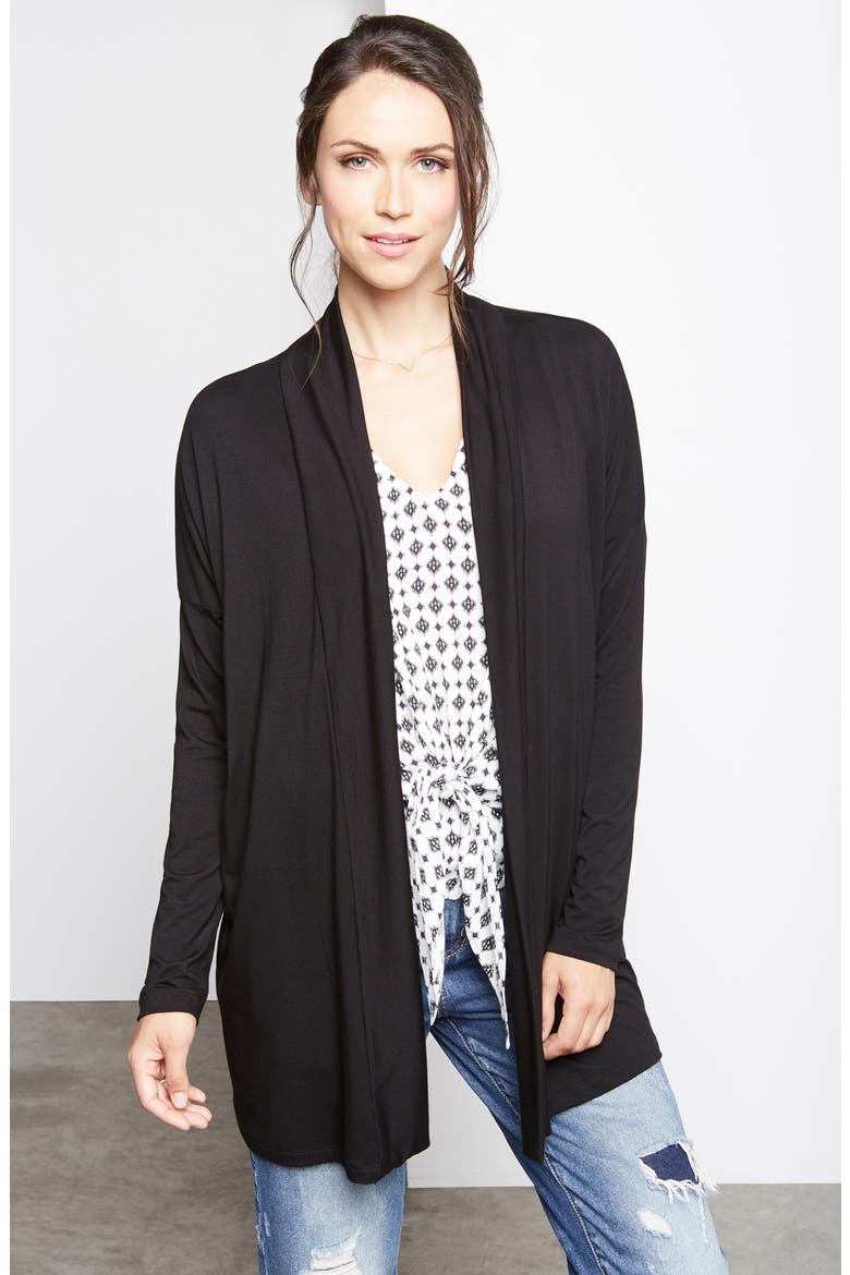 Maya Convertible Cardigan, Alternate, color, BLACK