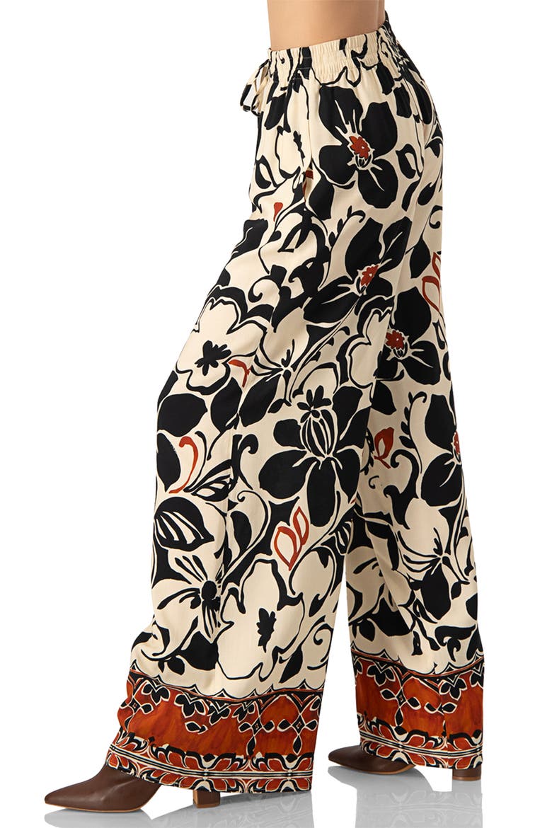 Floral Wide Leg Trousers, Alternate, color, Multicolor