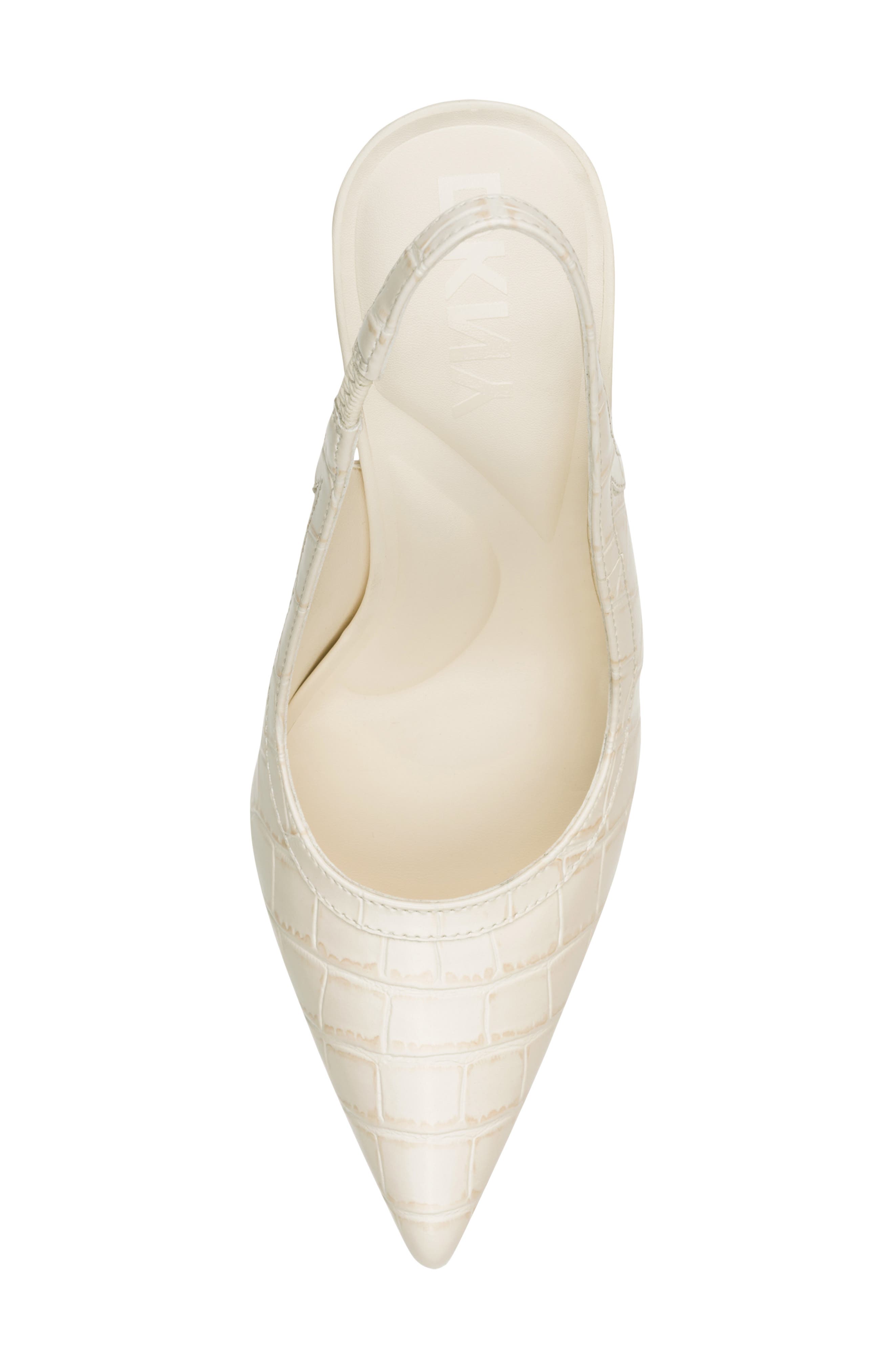 DKNY Cinette Slingback Pointed Toe Pump, Alternate, color, Coconut