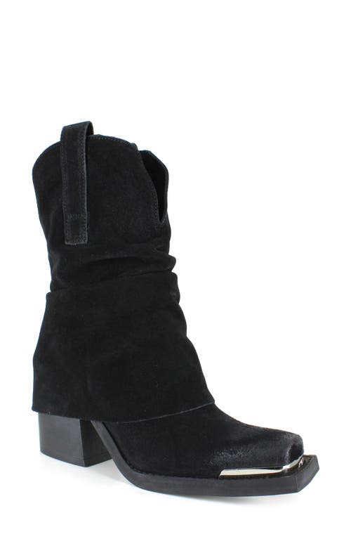 Zigi Western Boot In Black Suede