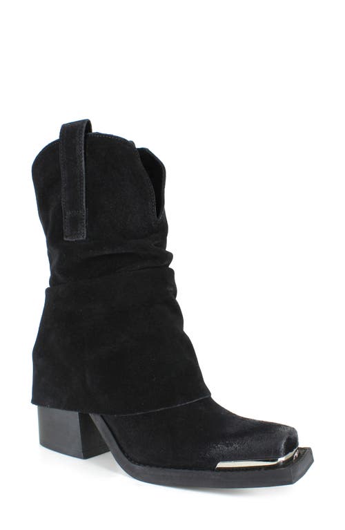 ZIGI Western Boot in Black Suede 