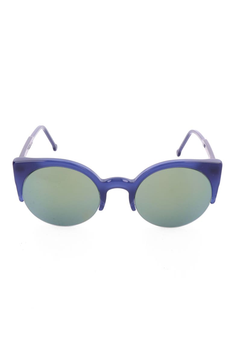 50mm Cat Eye Sunglasses, Main, color, BLUE