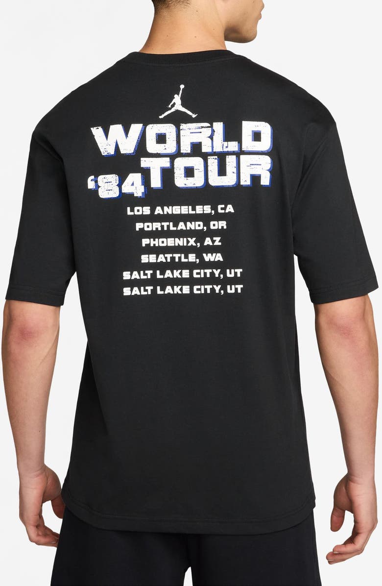 Jordan World Tour Cotton Graphic T-Shirt, Alternate, color, Black
