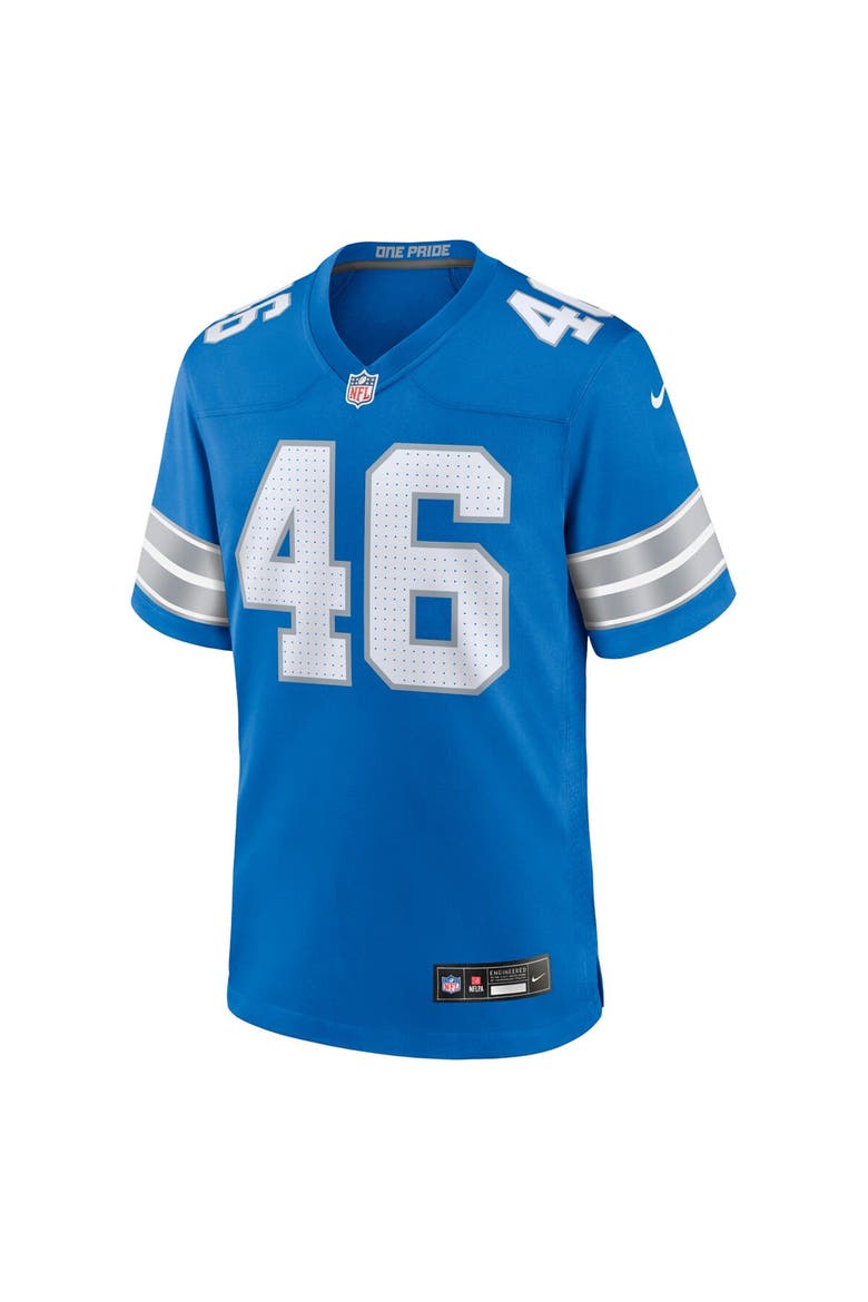Men's Nike Jack Campbell Blue Detroit Lions Game Jersey, Alternate, color, Blue