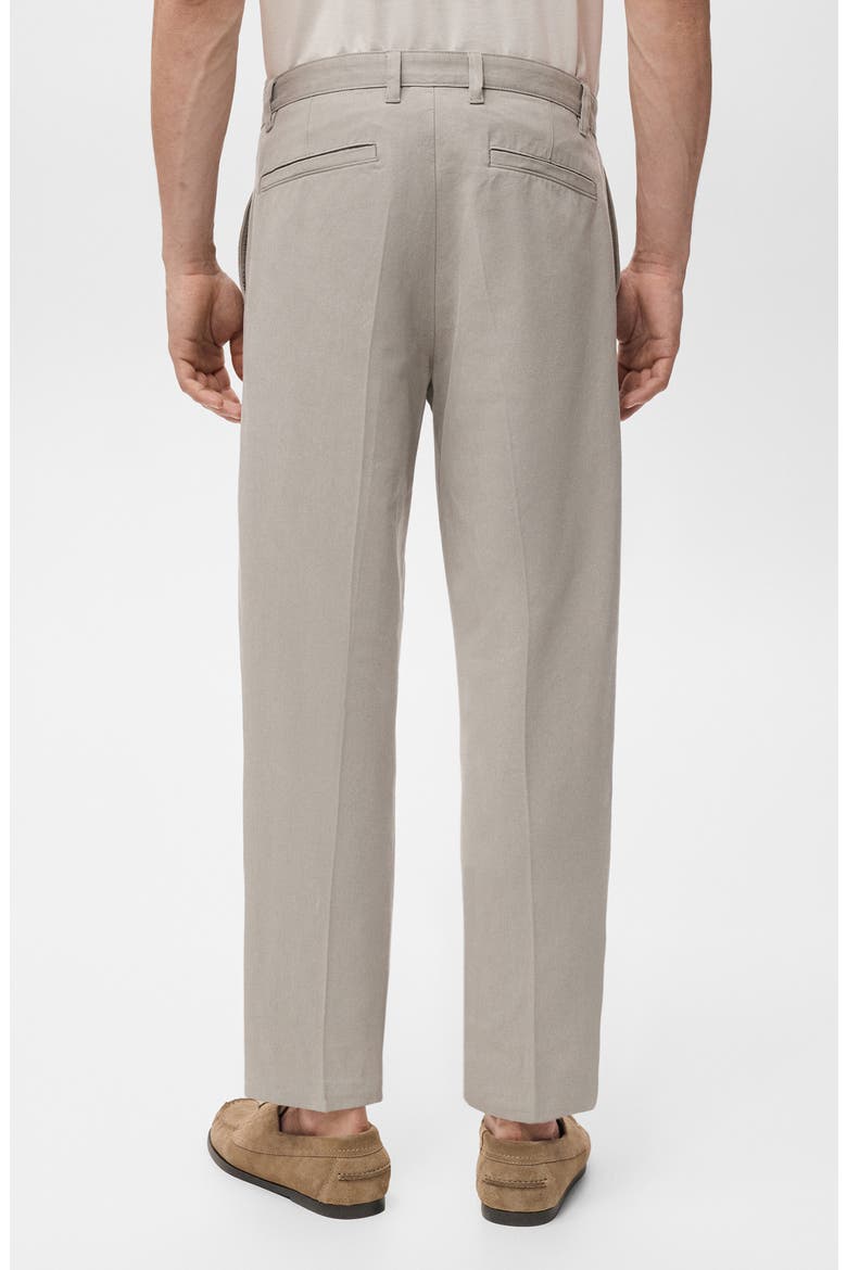 Cotton Blend Straight Leg Pants, Alternate, color, LIGHT/ PASTEL GREY