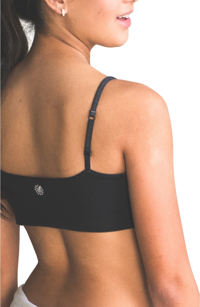 Bleuet Bleum Padded Reversible Girls Bralette, Alternate, color, Titanium-Black