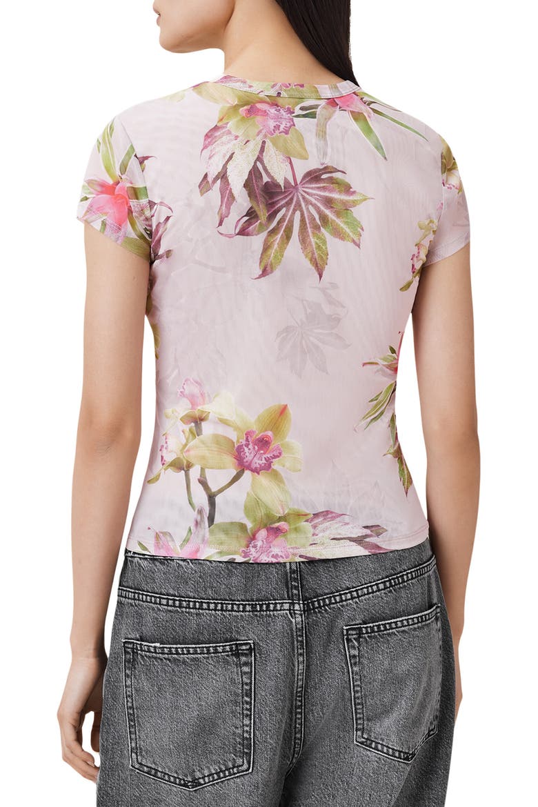 Ellie Floral Mesh T-Shirt, Alternate, color, ADENA SOFT PINK