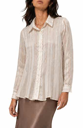 Eve Chiffon Collared Button Front Blouse
