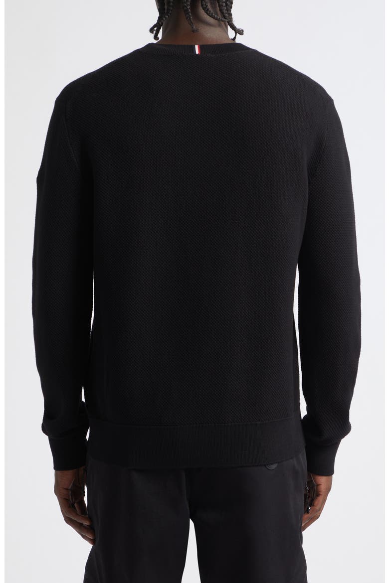Cotton Crewneck Sweater, Alternate, color, BLACK
