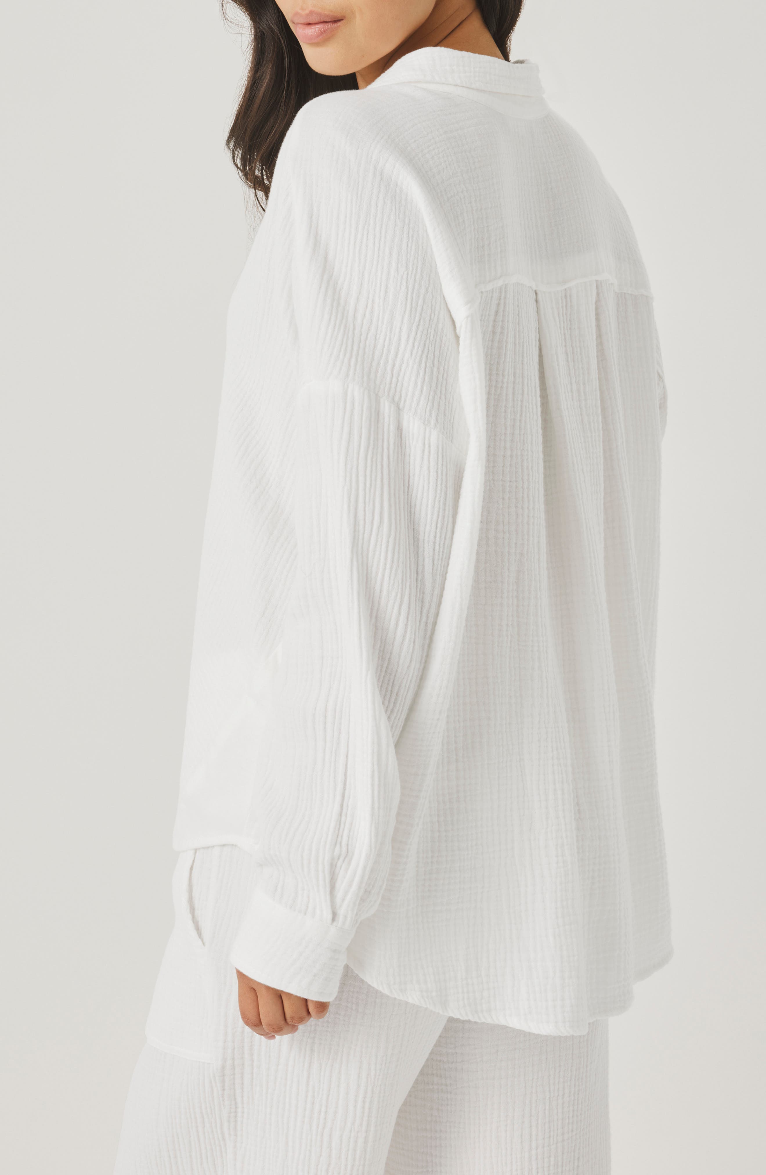 Ava Cotton Gauze Button-Up Shirt - image 2