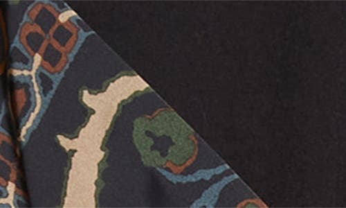 Sacai Floral Print Slipdress Overlay T-shirt Dress In Black