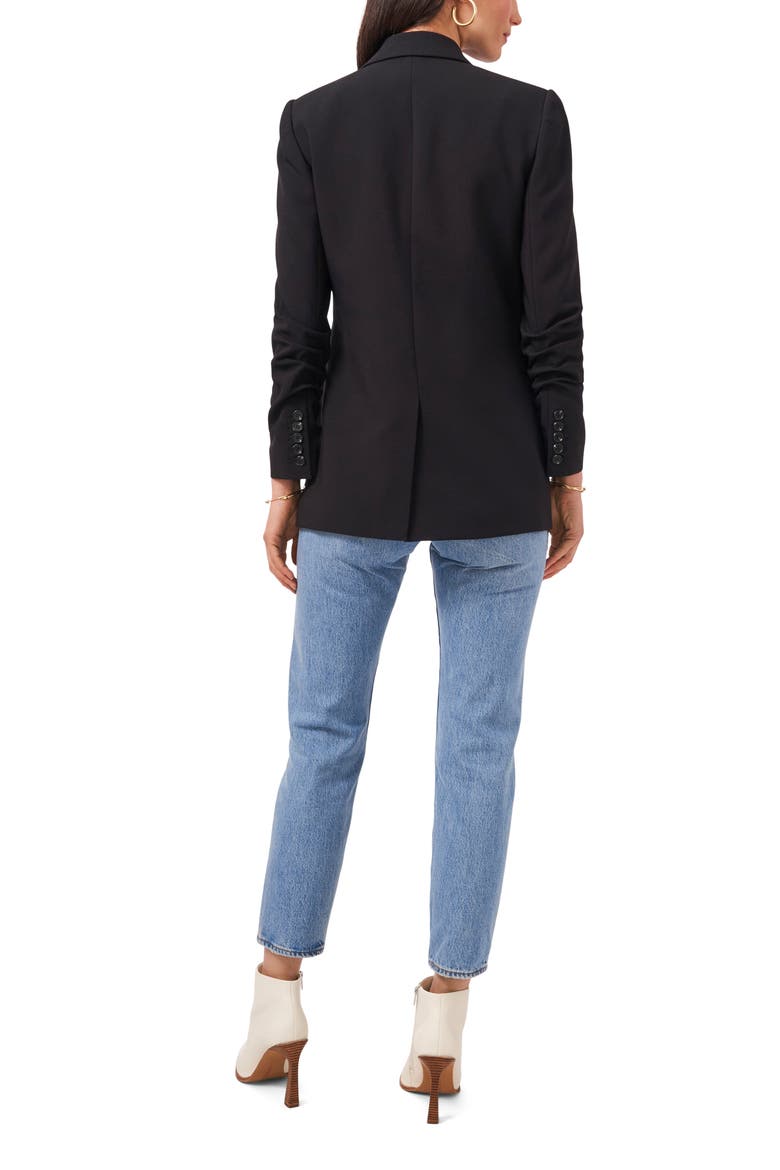 Faux Double Breasted Blazer, Alternate, color, RICH BLACK